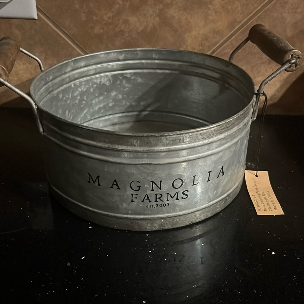 10 inch galvanized Magnolia Brand Container